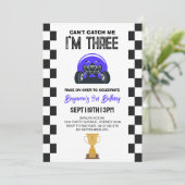 Invitation pour une fête d'anniversaire de 3 ans p (Debout devant)