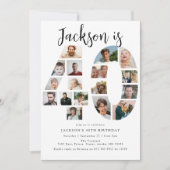 Invitation pour une fête d'anniversaire de 40 ans (Devant)