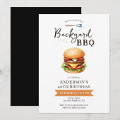 Invitation pour une fête d'anniversaire de 40 ans  (Devant / Derrière)