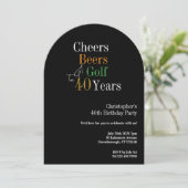 Invitation pour une fête d'anniversaire de 40 ans (Debout devant)