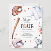 Invitation pour une fête d'anniversaire de 4 ans d (Devant)