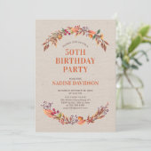 Invitation pour une fête d'anniversaire de 50 ans  (Debout devant)