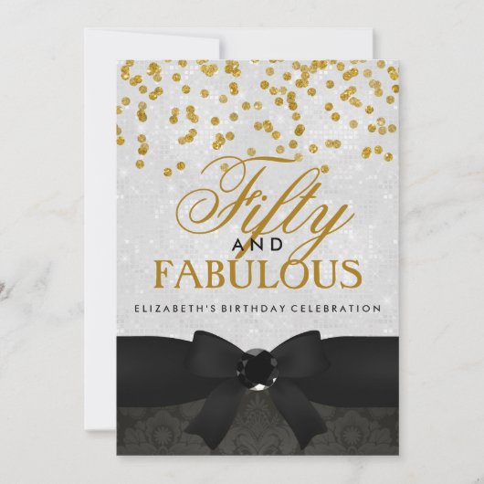 Invitation pour une fête d'anniversaire de 50 ans (Devant)