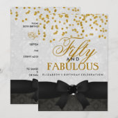 Invitation pour une fête d'anniversaire de 50 ans (Devant / Derrière)
