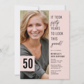 Invitation pour une fête d'anniversaire de 50 ans  (Devant)