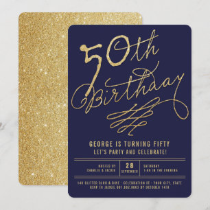 Invitation pour une fête d'anniversaire de 50 ans 