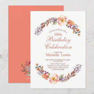 Invitation pour une fête d'anniversaire de 50 ans 