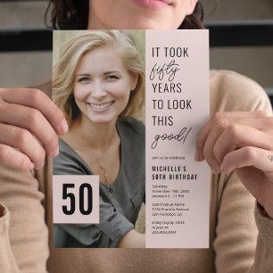 Invitation pour une fête d'anniversaire de 50 ans 