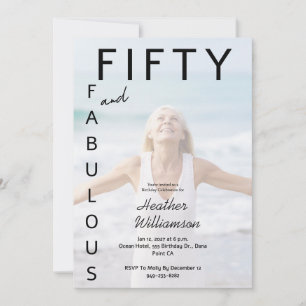Invitation pour une fête d'anniversaire de 50 ans
