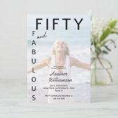 Invitation pour une fête d'anniversaire de 50 ans (Debout devant)