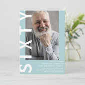 Invitation pour une fête d'anniversaire de 60 ans (Debout devant)