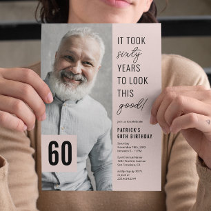 Invitation pour une fête d'anniversaire de 60 ans 