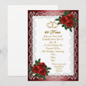 Invitation pour une fête d'anniversaire de 60 ans (Devant / Derrière)