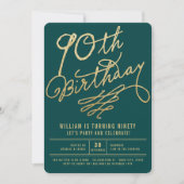 Invitation pour une fête d'anniversaire de 90 ans  (Devant)