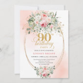 Invitation pour une fête d'anniversaire de 90 ans (Devant)