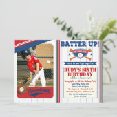 Invitation pour une fête d'anniversaire de basebal (Debout devant)