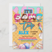 Invitation pour une fête d'anniversaire de basebal (Devant)