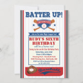 Invitation pour une fête d'anniversaire de basebal (Devant)