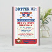 Invitation pour une fête d'anniversaire de basebal (Debout devant)