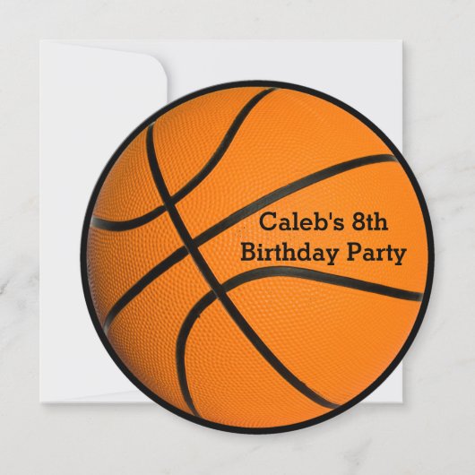 Invitation pour une fête d'anniversaire de basketb (Devant)