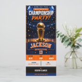 Invitation pour une fête d'anniversaire de basketb (Debout devant)