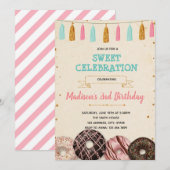 Invitation pour une fête d'anniversaire de bébé av (Devant / Derrière)