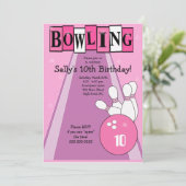 Invitation pour une fête d'anniversaire de bowling (Debout devant)