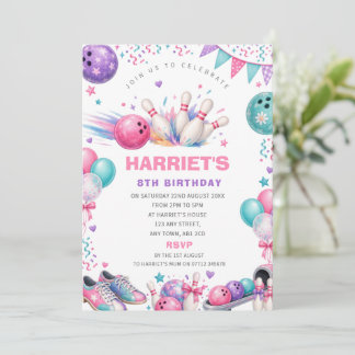 Invitation pour une fête d'anniversaire de bowling
