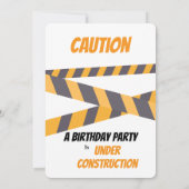 Invitation pour une fête d'anniversaire de camion (Dos)