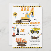 Invitation pour une fête d'anniversaire de camion (Devant)