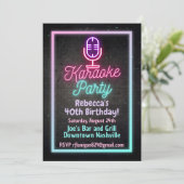 Invitation pour une fête d'anniversaire de chant k (Debout devant)