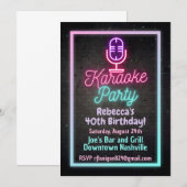 Invitation pour une fête d'anniversaire de chant k (Devant / Derrière)