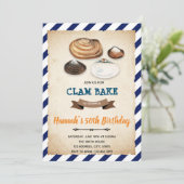 Invitation pour une fête d'anniversaire de clam ba (Debout devant)