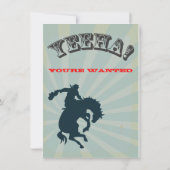 Invitation pour une fête d'anniversaire de cow-boy (Dos)