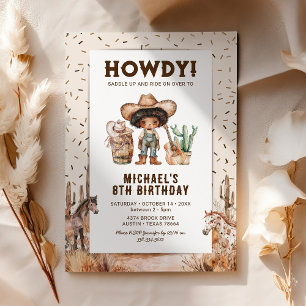 Invitation pour une fête d'anniversaire de cow-boy