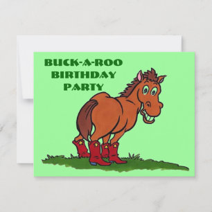 INVITATION POUR UNE FÊTE D'ANNIVERSAIRE DE COW-BOY