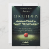 Invitation pour une fête d'anniversaire de cricket (Devant)