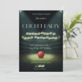 Invitation pour une fête d'anniversaire de cricket (Debout devant)