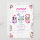 Invitation pour une fête d'anniversaire de Cupcake (Devant)