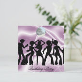 Invitation pour une fête d'anniversaire de danse d (Debout devant)