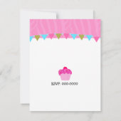 Invitation pour une fête d'anniversaire de décorat (Dos)