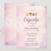 Invitation pour une fête d'anniversaire de décorat (Devant / Derrière)