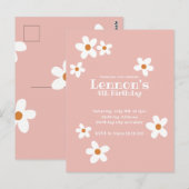 Invitation pour une fête d'anniversaire de fille a (Devant / Derrière)