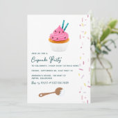 Invitation pour une fête d'anniversaire de fille a (Debout devant)