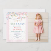 Invitation pour une fête d'anniversaire de fille é (Devant)