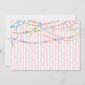 Invitation pour une fête d'anniversaire de fille é (Dos)