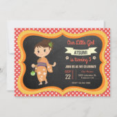 Invitation pour une fête d'anniversaire de fille j (Devant)