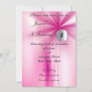 Invitation pour une fête d'anniversaire de fille r