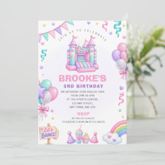 Invitation pour une fête d'anniversaire de filles