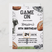 invitation pour une fête d'anniversaire de footbal (Devant)